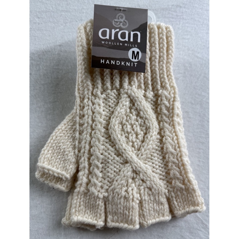 Aran Woollen Mills Fingerless Gloves Adult Size M